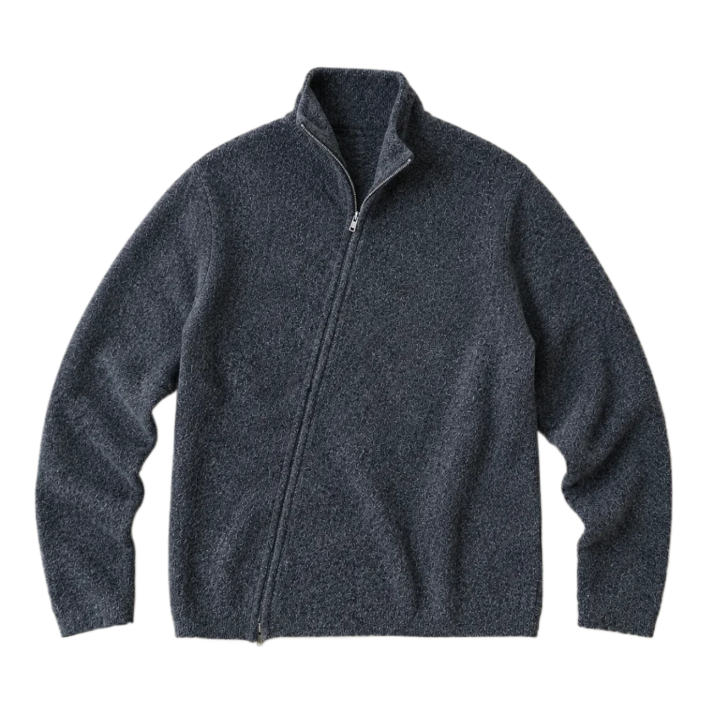 Loom Asymmetric Zip-Through Jumper