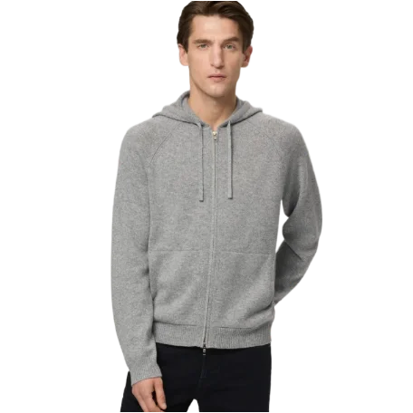Men's Cashmere Zip Hoodie