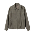 Men's Suede Bomber Jacket