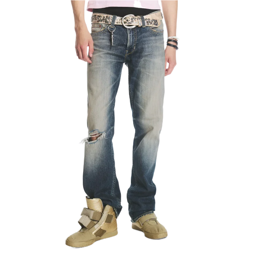 STRUGGLE LOW WAIST SLIM BOOTCUT JEANS