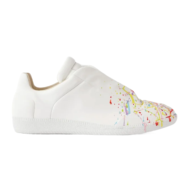 Future Low Paint-Splattered Leather Sneakers