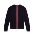 Webbing-Trimmed Cotton Sweater