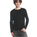 Long-Sleeved Cotton Henley