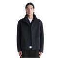 Double-Faced Wool Jacket with High Collar