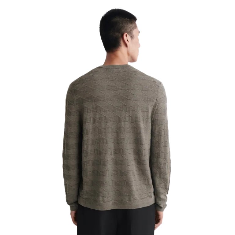 Geometric Pattern Merino Wool Sweater