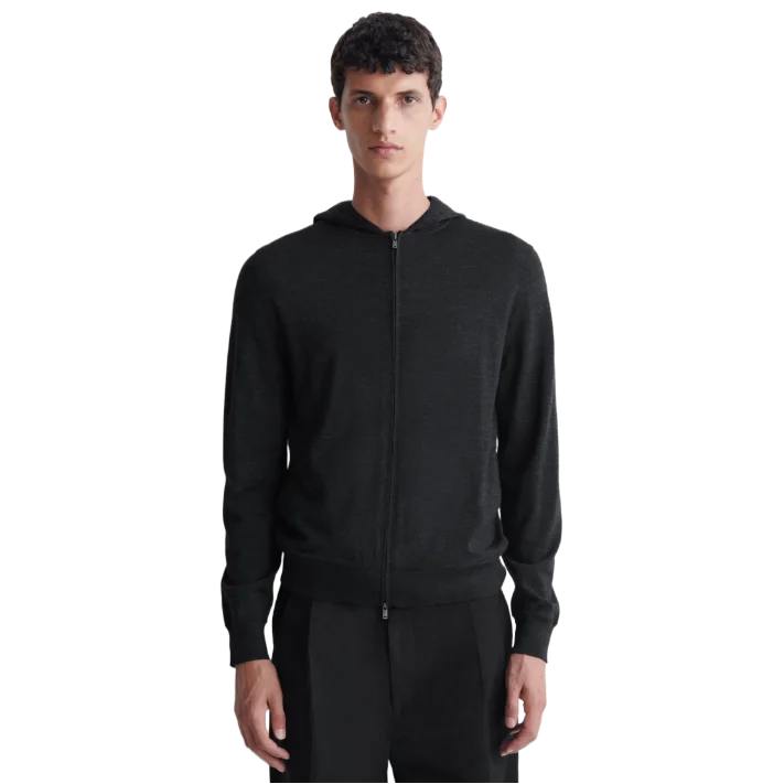 Merino Wool Zip-Up Hoodie