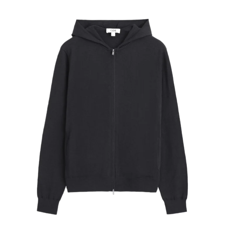 Merino Wool Zip-Up Hoodie