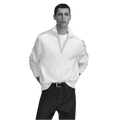 Double-Faced Knit Quarter-Zip Sweater