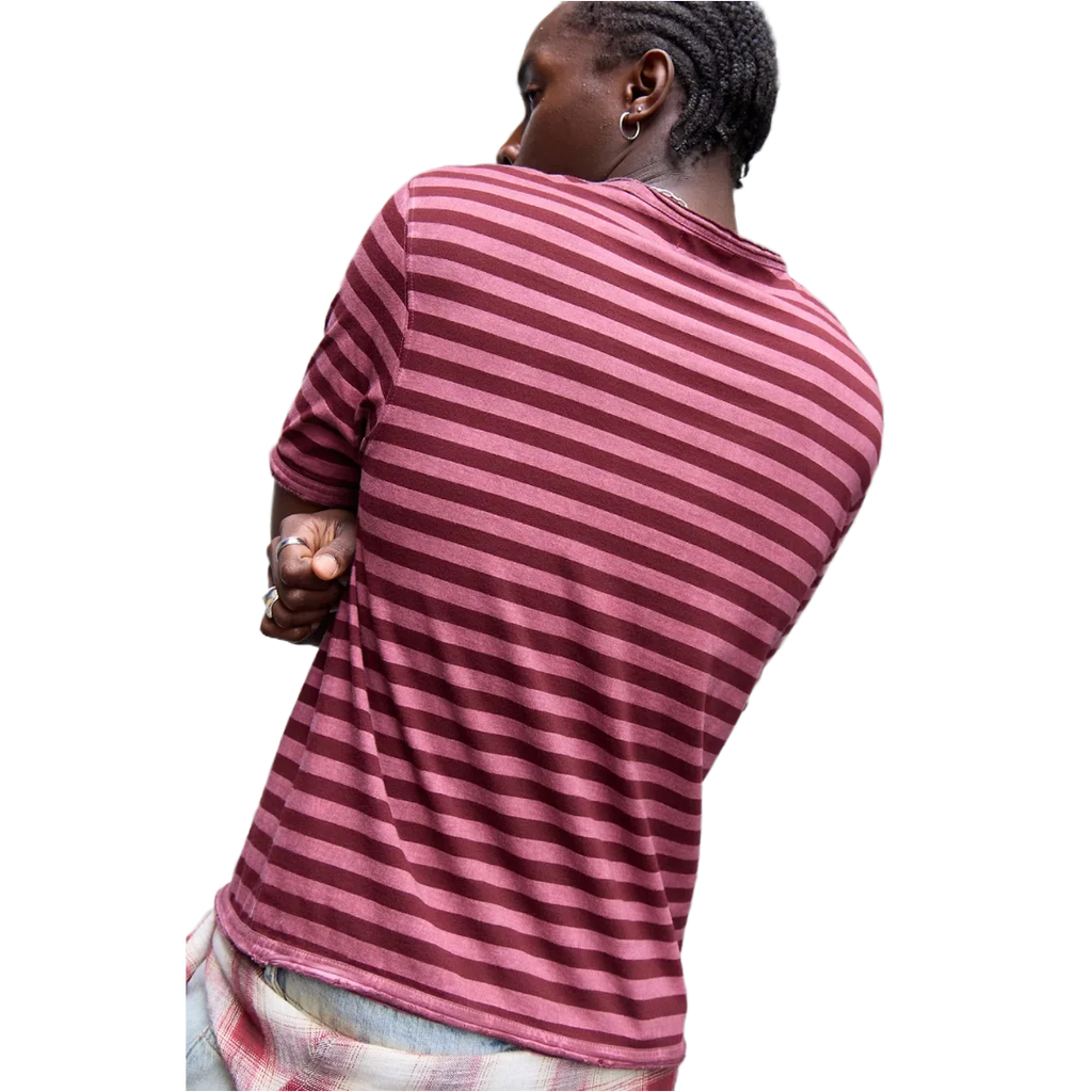 Red Stripe Short Sleeve Graphic Tee