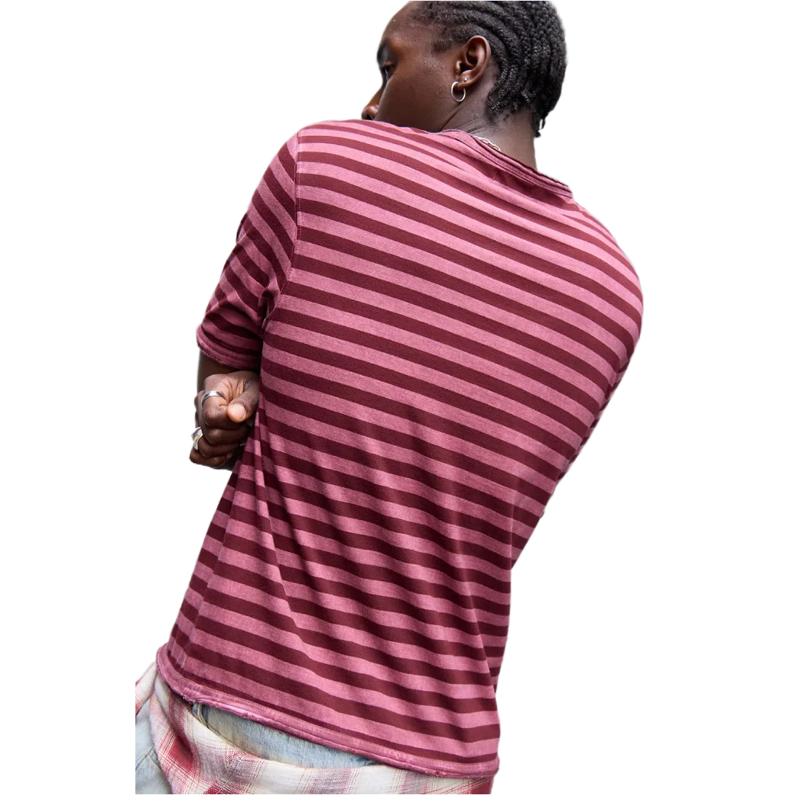 Red Stripe Short Sleeve Graphic Tee