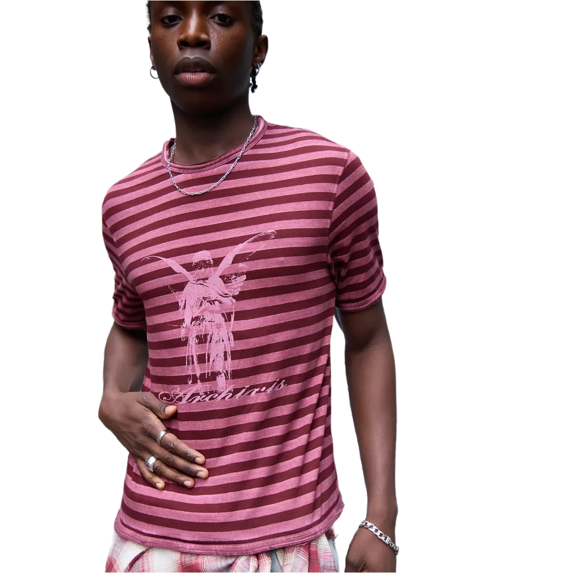 Red Stripe Short Sleeve Graphic Tee