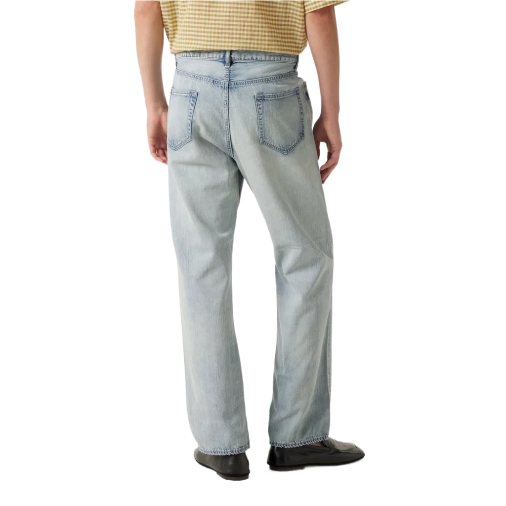 Faded Wide-Leg Jeans