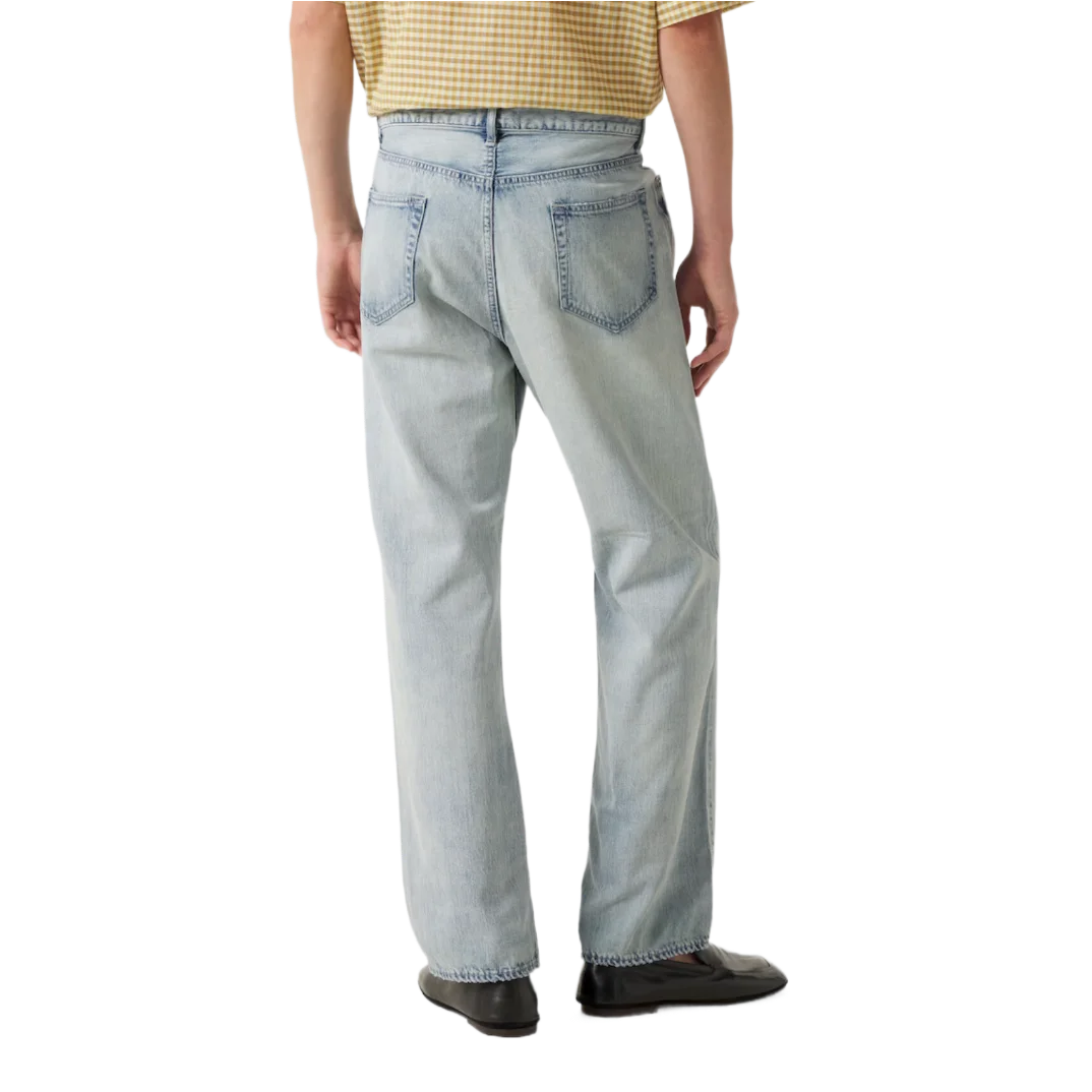 Faded Wide-Leg Jeans