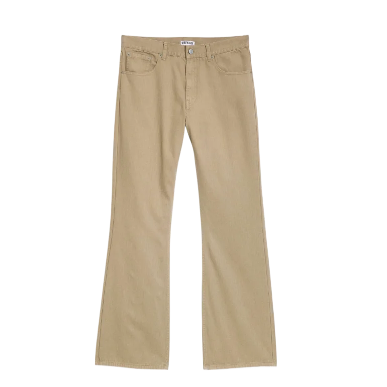 Mercury Bootcut Five Pocket Trousers Beige