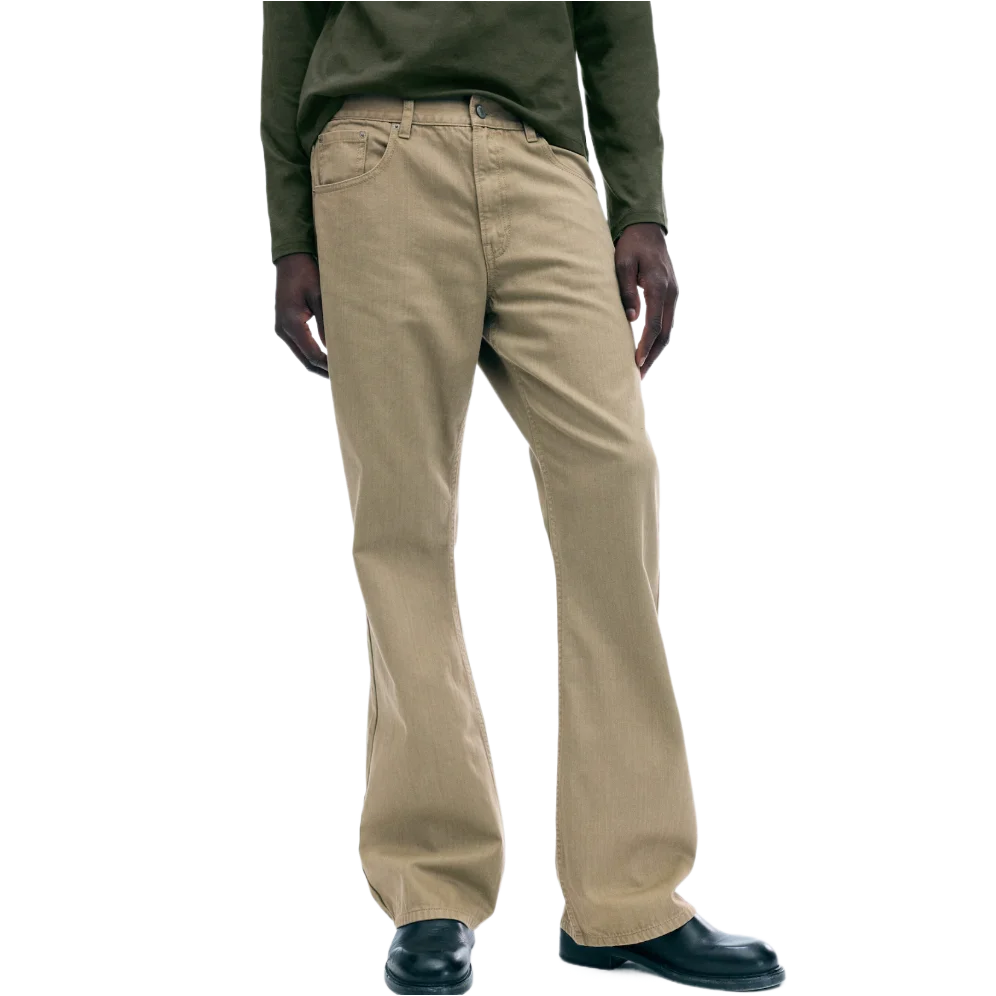 Mercury Bootcut Five Pocket Trousers Beige