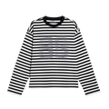 Great Boxy Graphic Long Sleeve T-Shirt Striped White/Black