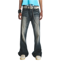 Boo Bootleg Low Rise Regular Bootcut Jeans Morbid Blue Dark Blue