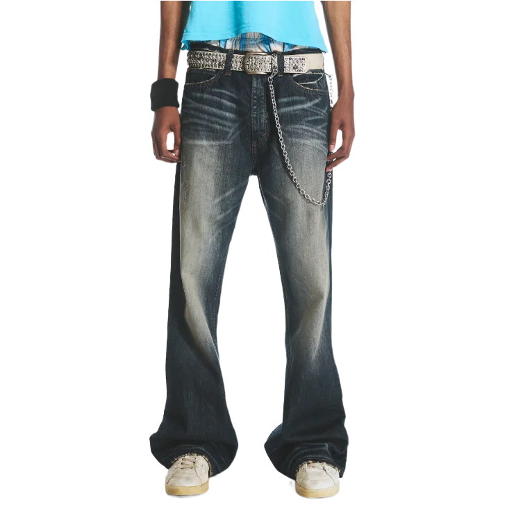 Boo Bootleg Low Rise Regular Bootcut Jeans Morbid Blue Dark Blue