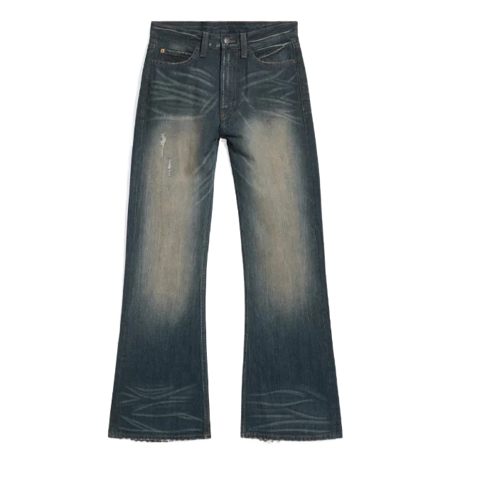Boo Bootleg Low Rise Regular Bootcut Jeans Morbid Blue Dark Blue