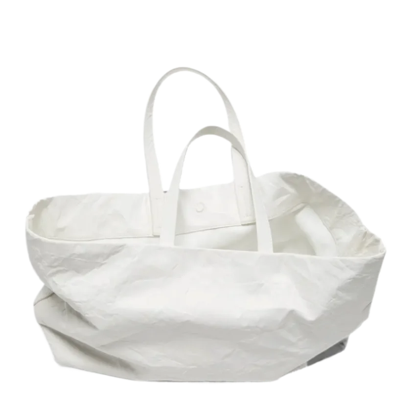 Leather shopper bag with logo