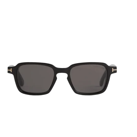Square-frame sunglasses with T logo