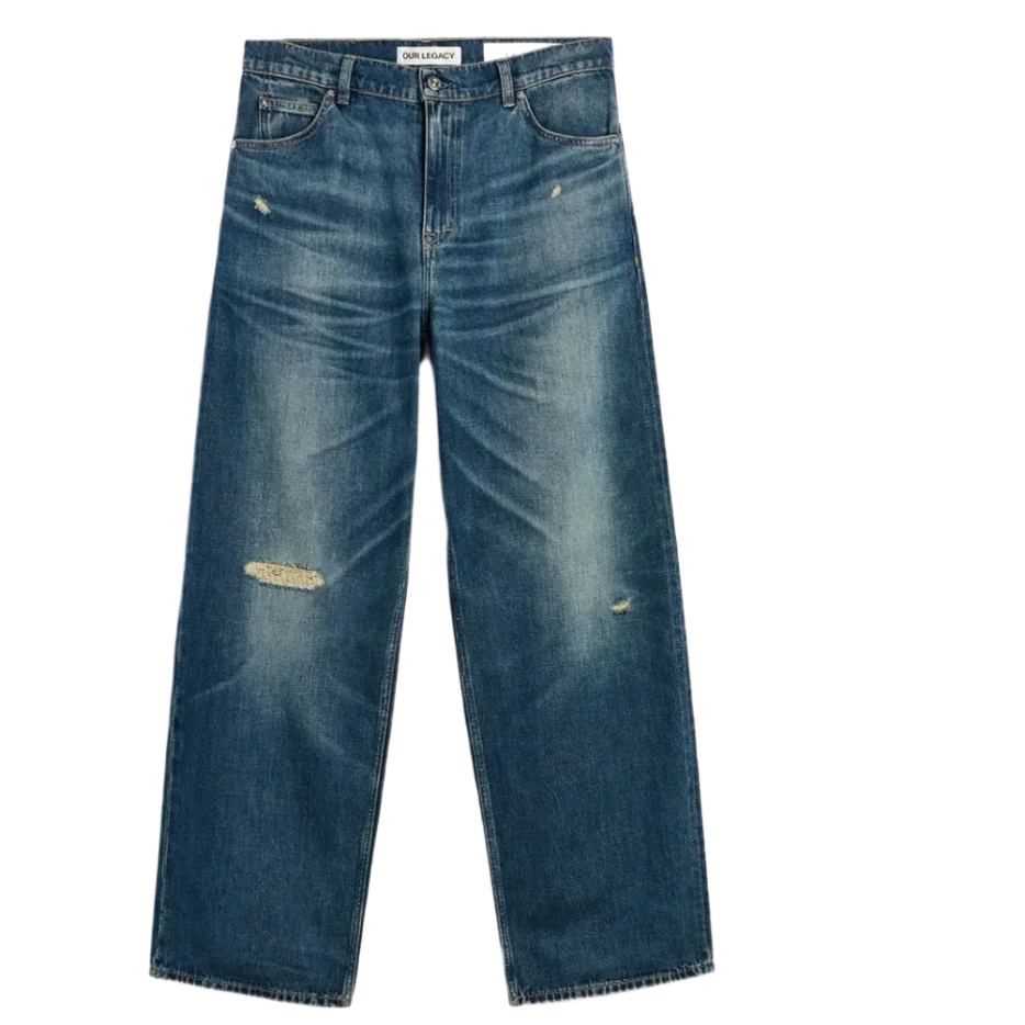 Vast Cut Distressed Effect Jeans