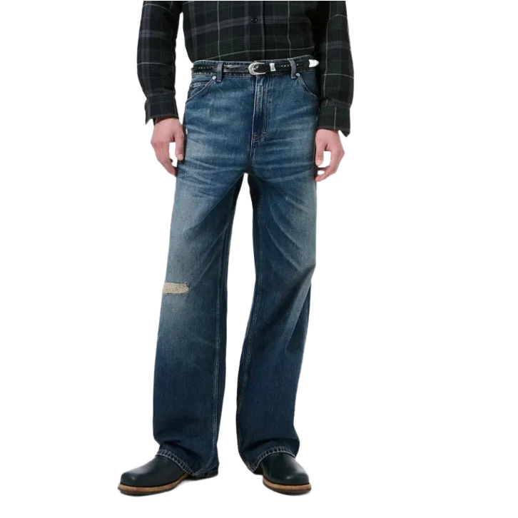 Vast Cut Distressed Effect Jeans