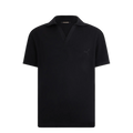 Black Polo Shirt With V-Neck