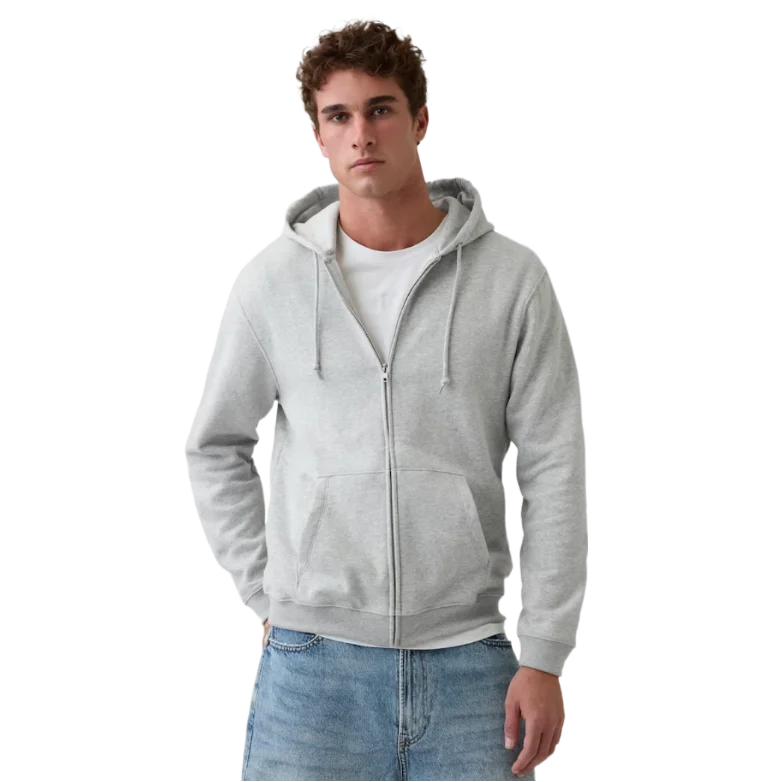 Grey VintageSoft Relaxed Zip Hoodie