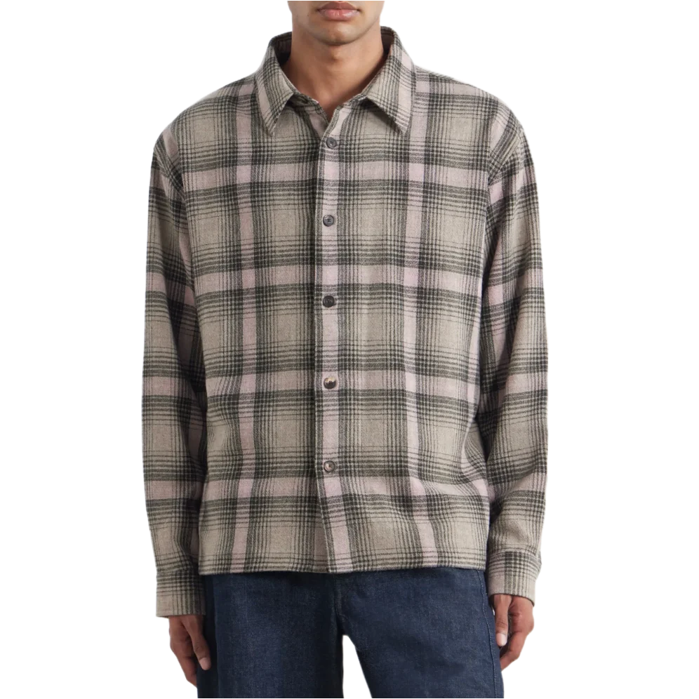 Checked Wool-Blend Flannel Overshirt