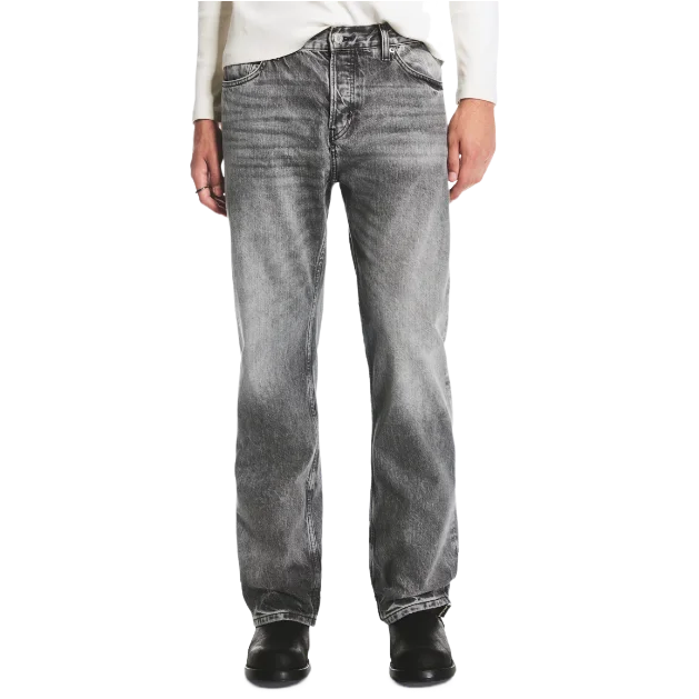 Space Mid Waist Relaxed Straight Jeans Alien Black - Dark Black