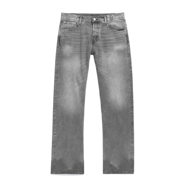 Space Mid Waist Relaxed Straight Jeans Alien Black - Dark Black