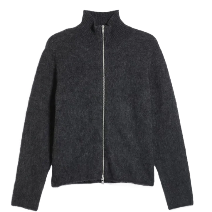 Relaxed Zip Cardigan Alpaca Blend