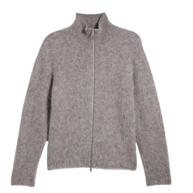 Relaxed Zip Cardigan Alpaca Blend