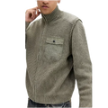 Panelled Rib Knit Cardigan