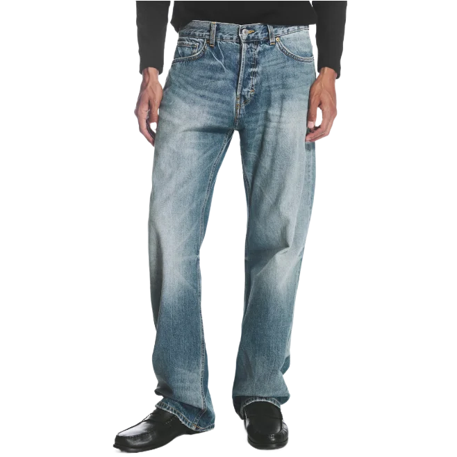 SPACE MID RISE RELAXED STRAIGHT JEANS