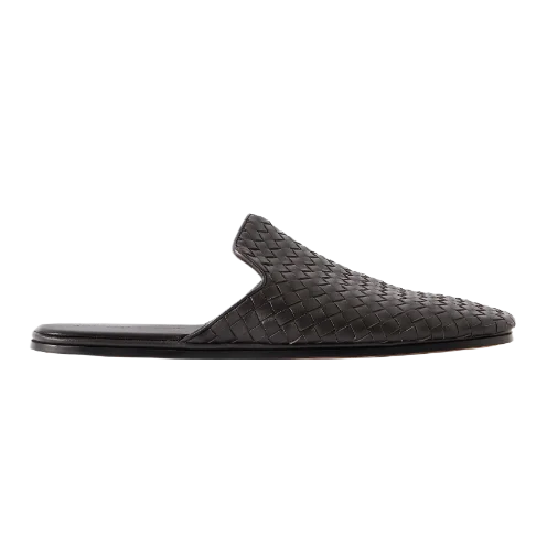 Intrecciato Leather Slippers