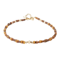 Tigre Gold-Plated Tiger's Eye And Shell Bracelet