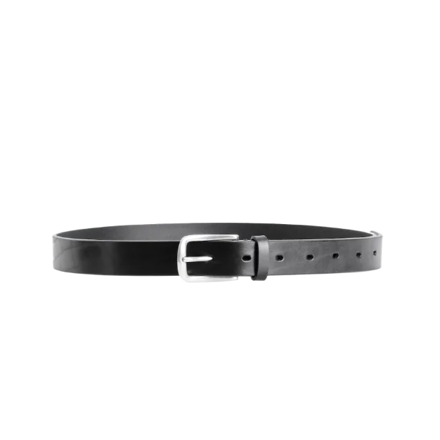 Square-Buckle Leather Belt