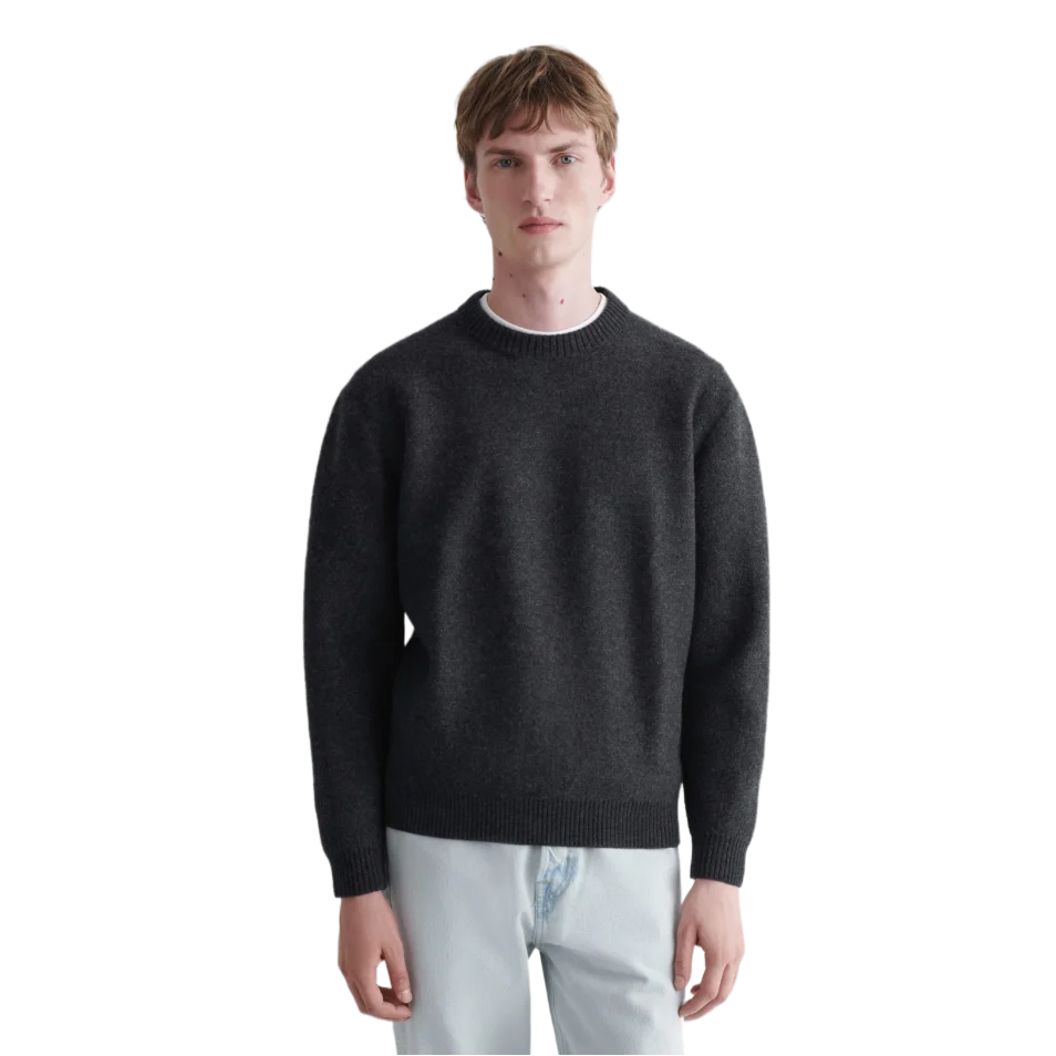 Boiled Merino Wool Crewneck Sweater