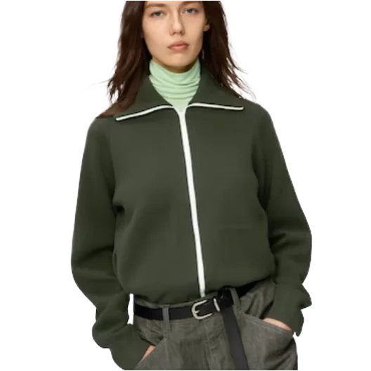 Milano Ribbed Full-Zip Cardigan