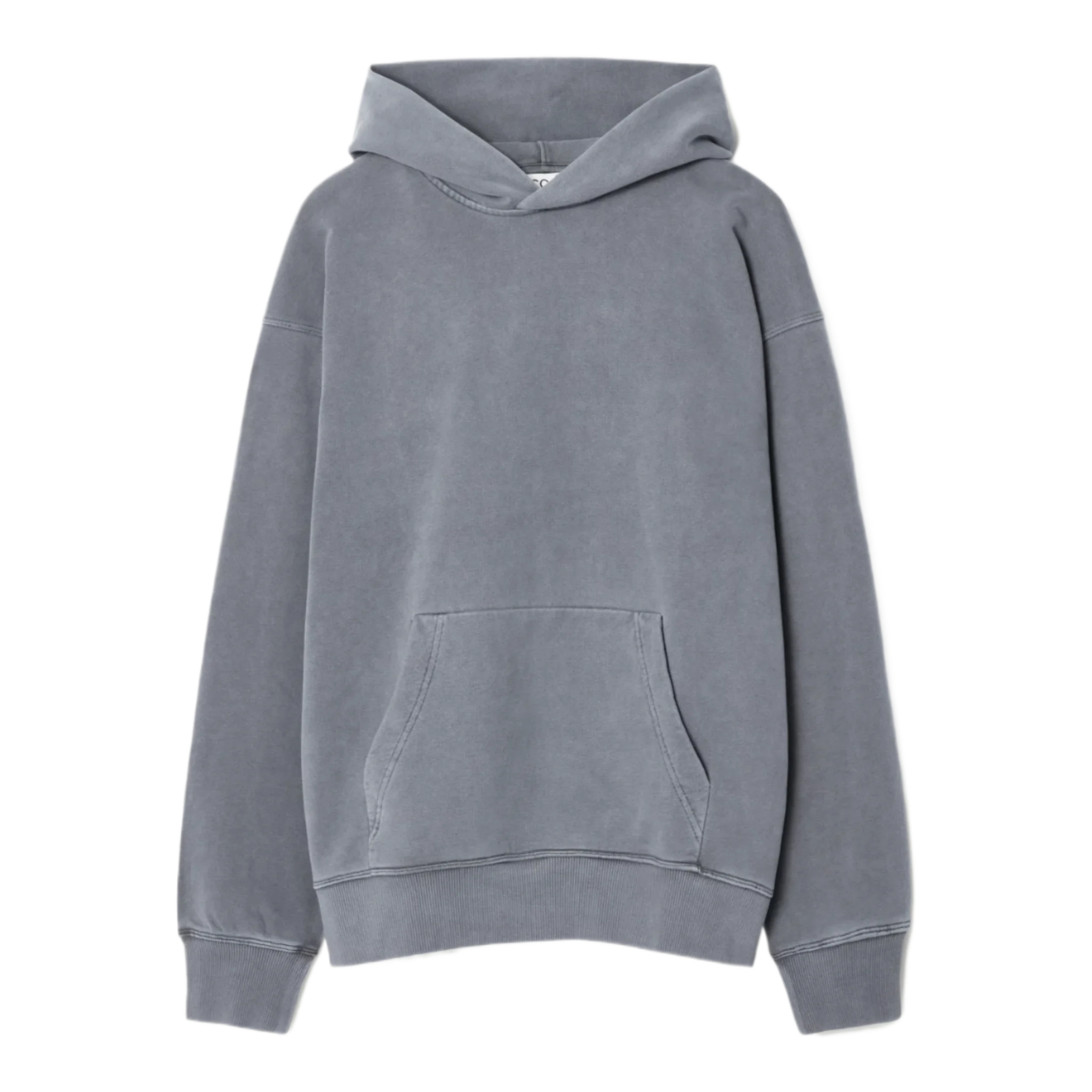 WASHED COTTON-JERSEY HOODIE FADED BLUE