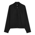 Logo-embroidered twill overshirt