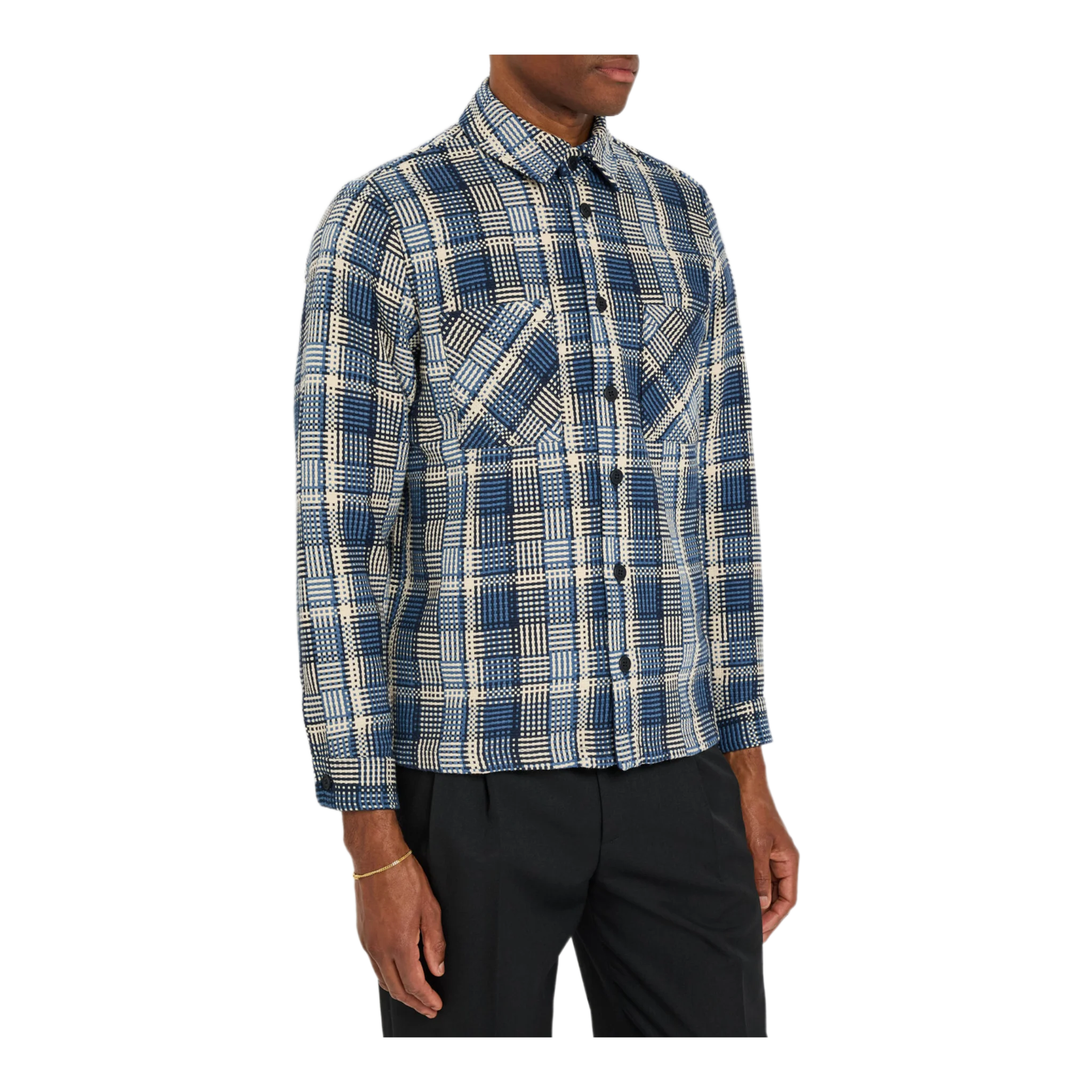 Whiting checked woven overshirt