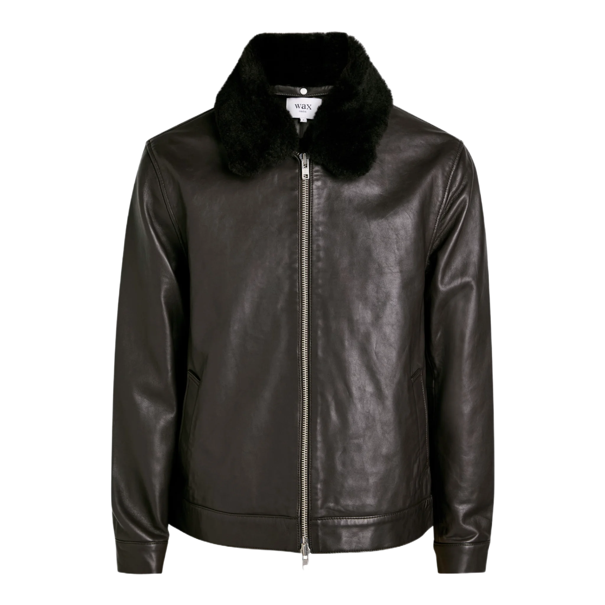 Kendal shearling-trimmed leather jacket