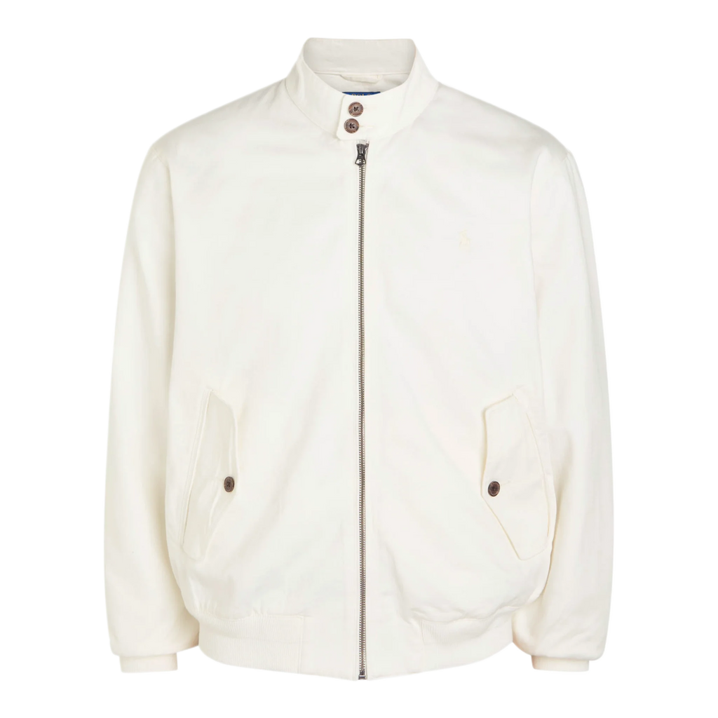 Logo-embroidered twill jacket