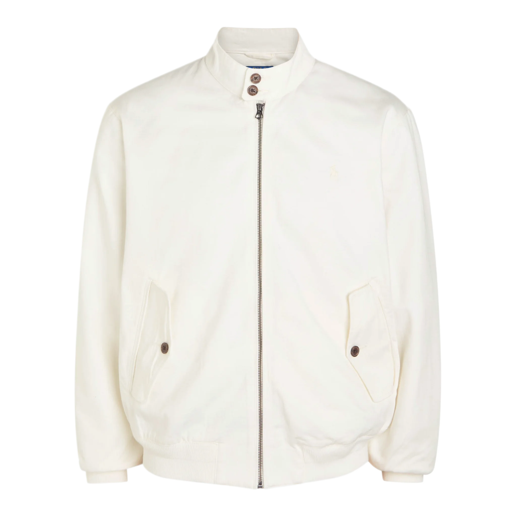 Logo-embroidered twill jacket