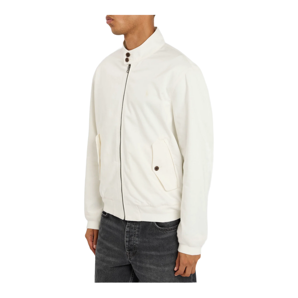 Logo-embroidered twill jacket