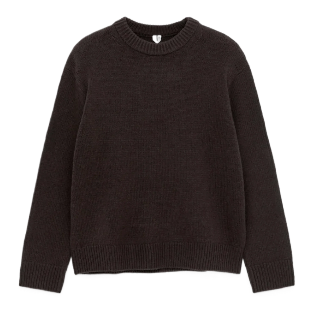 Heavy Knit Wool Jumper Brown