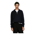Wool & Cotton Half Zip Jumper Navy